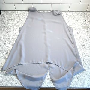 EUC Sophie Rue Gray Sheer Top • Medium